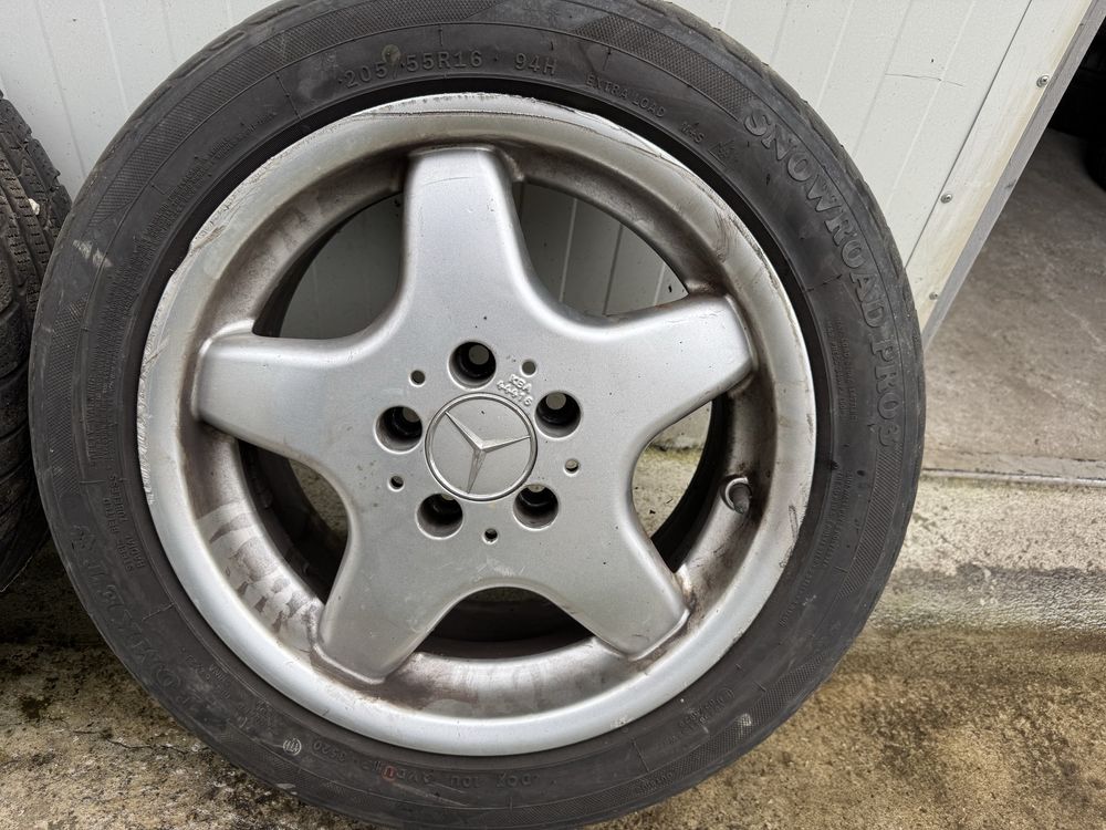 4 бр джанти 16ки 7.5J ET35 с гуми подарък 205/55/16  Mercedes