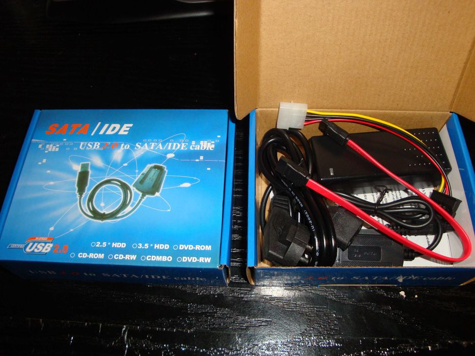 adaptor hdd hard disk s-ata / ata 133 la usb plus alimentator 12v