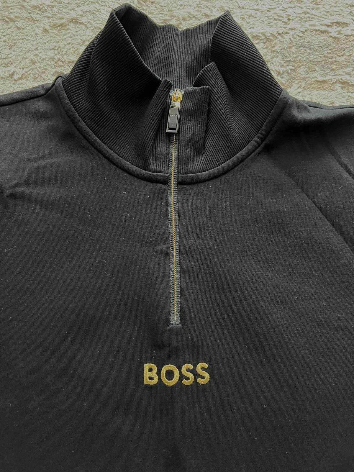 Bluza neagra cu fermoar auriu Boss Black marimea XXL