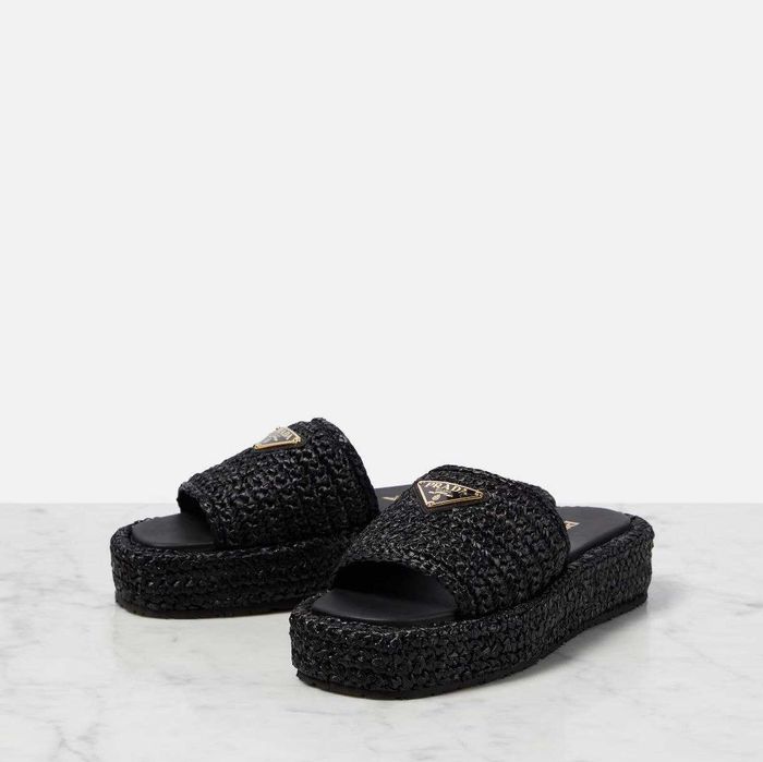 Дамски Чехли PRADA с висока платформа