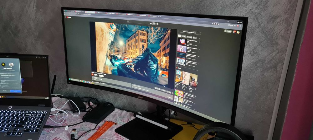 Monitor ACER Nitro XV345CURV3, 34", WQHD, 180Hz, HDR10 NOU GARANTIE