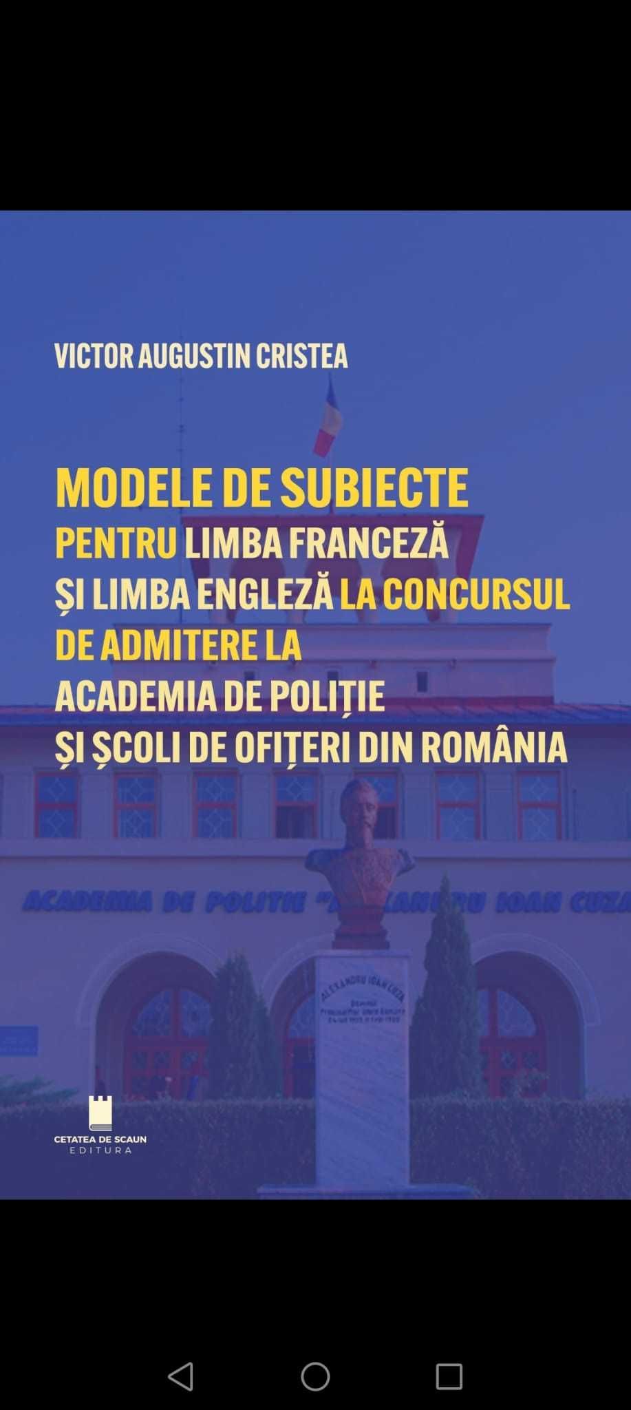 Pt. admitere la academia de poliție limba engleza și franceza .
