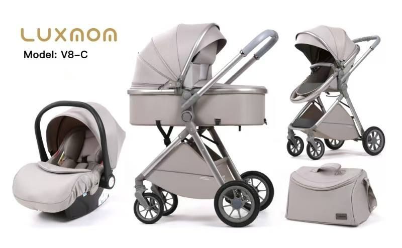Коляска от Kidilo в стильном оттенке Coffee (модель 516+C)