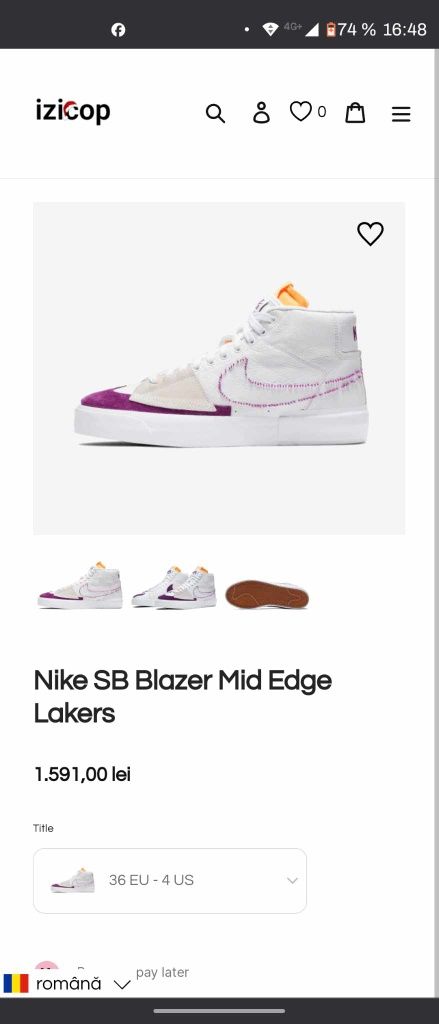 Nike Blazer Mid Edge Lakers