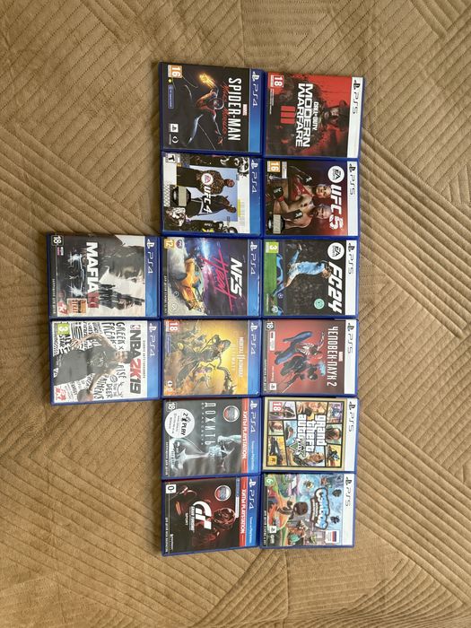 Игры на дисках на Playstation 5 ps 4 пс Mk11 Ufc5 Человек паук 2 Fifa