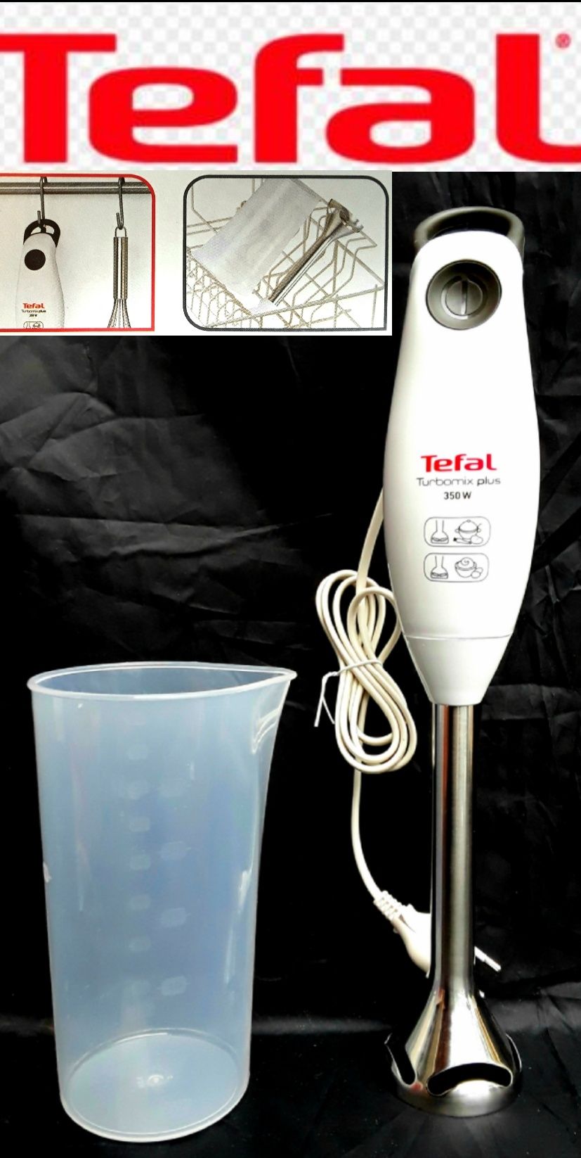 MIXER Vertical TEFAL Turbomix INOX 350 W - NOU - 95 Lei