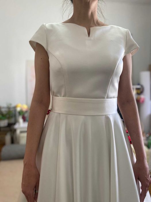 Rochie mireasa din tafta Duchesse