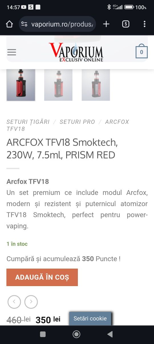 Tigara electronica Arcfox de la Smok