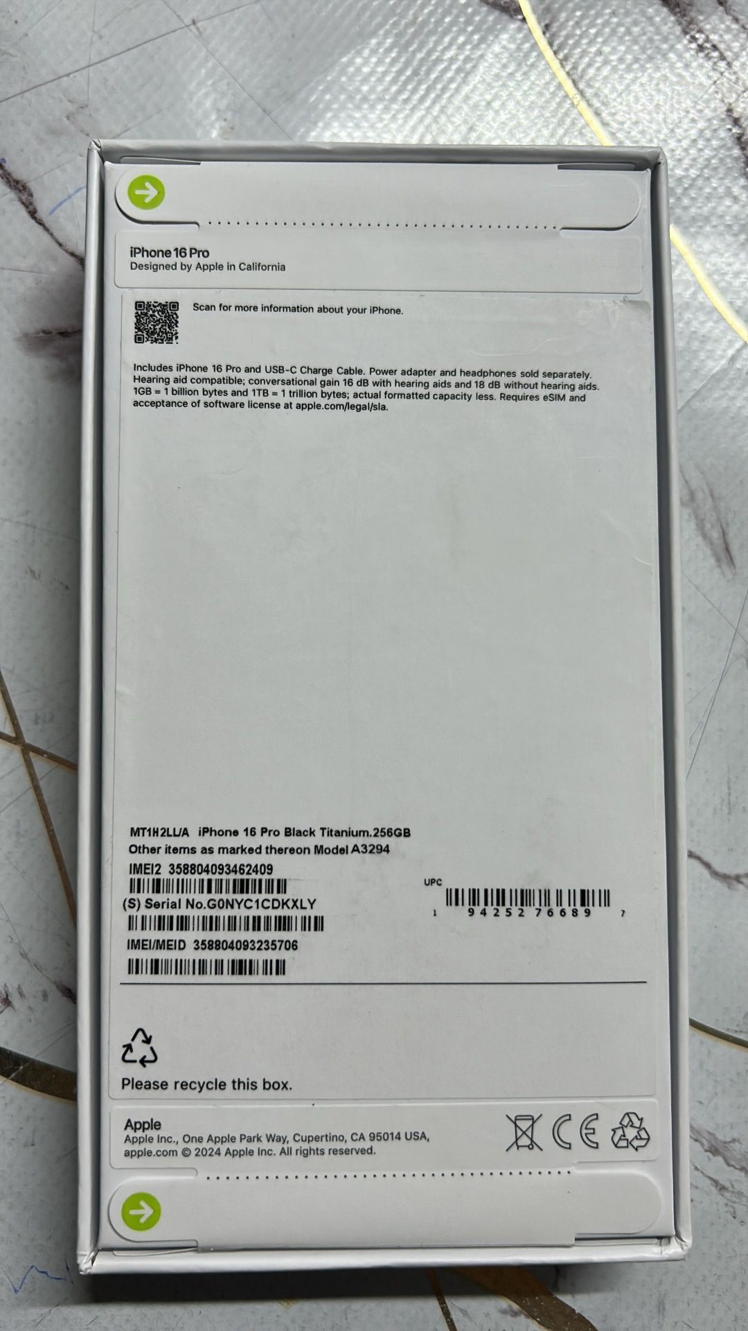 iPhone 16 pro, 256 gb, дубликат, программа iOS 18