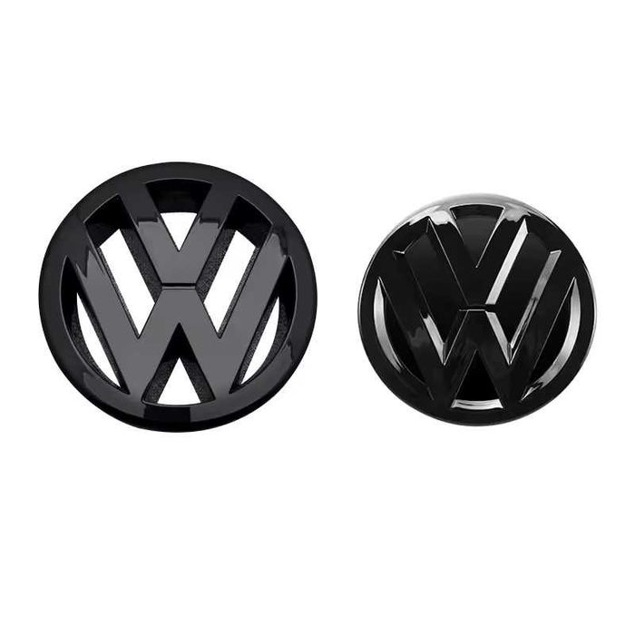 Embleme Fata Spate Cu Prinderi Originale VW Golf 5/6/7, Negru Lucios
