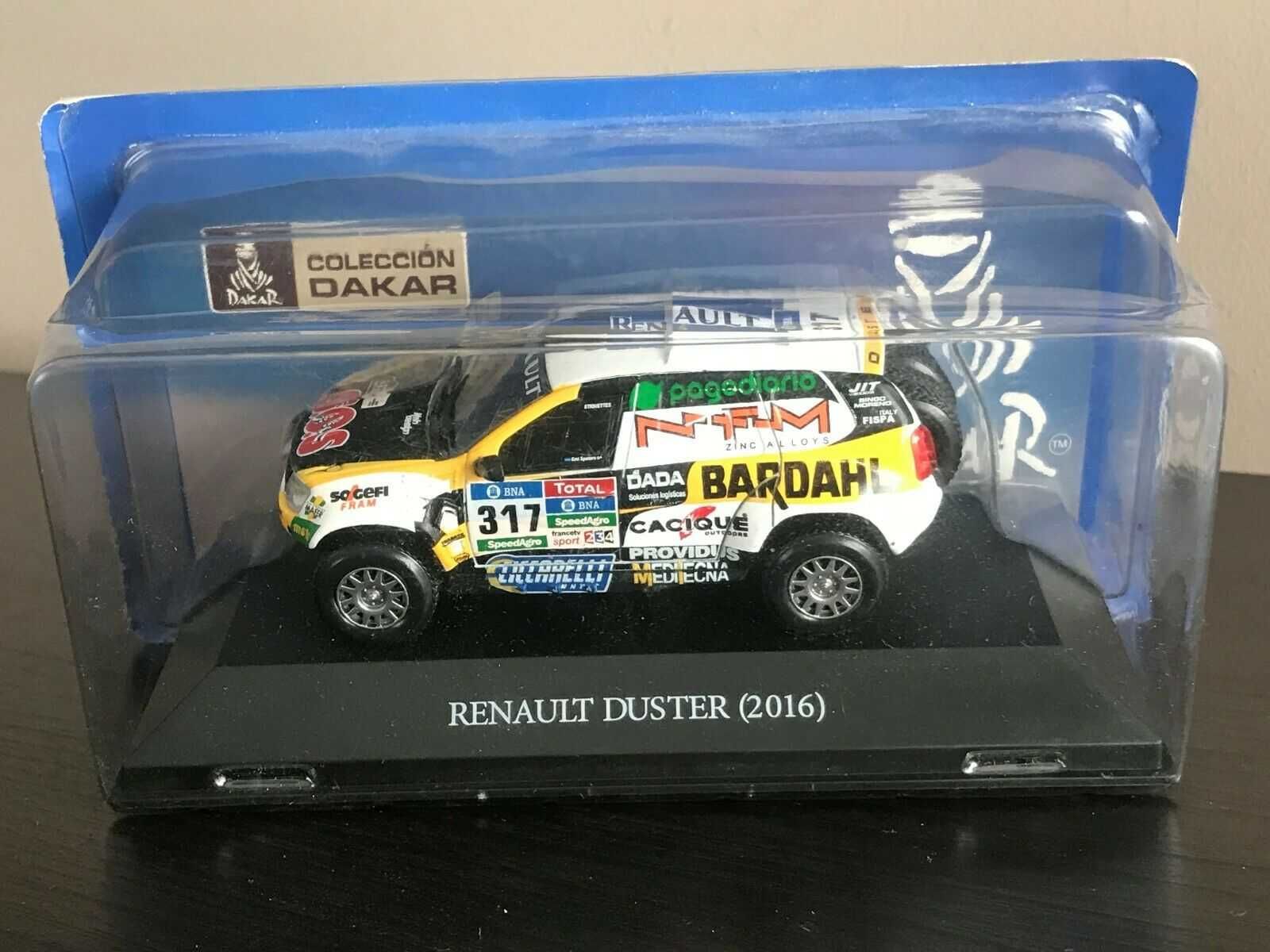 Macheta RENAULT ( DACIA ) DUSTER RALLY DAKAR 2016 - Ixo, 1/43.