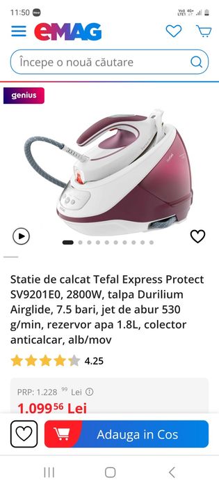 Statie călcat Tefal sv9201