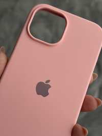 Нов калъф за iPhone 15 силиконов розов телефон