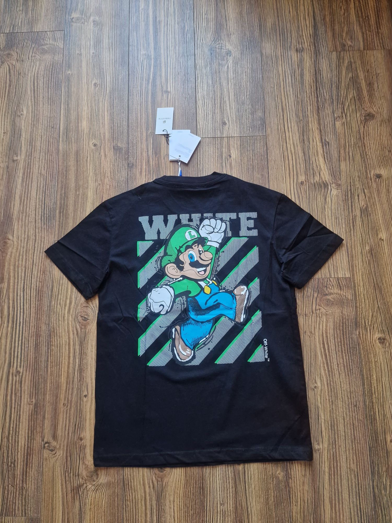 Страхотна мъжка тениска OFF WHITE & MARIO размер S M L XL