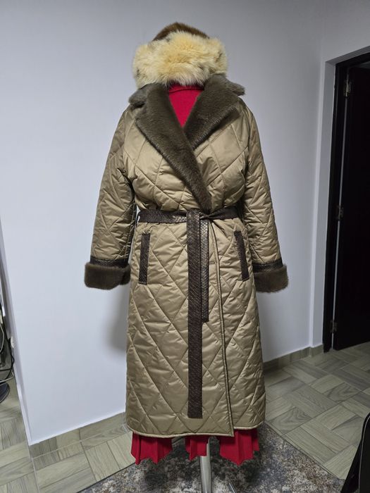 Caiula din blana naturala de nurca si blana de vulpe