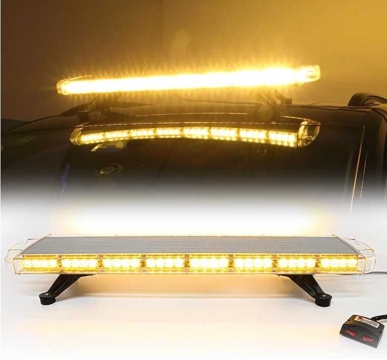 Мощна LED аварийна сигнална лампа, 12-24V с 15 режима на работа