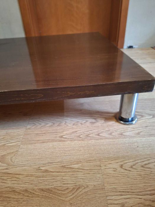 Холна маса, венге, квадратна 90 х 90 см, В 20 см, Д 5 см,  MDF, лак