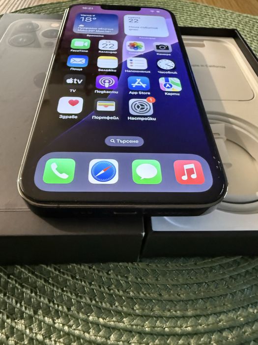 iPhone 13 Pro Black 128GB-Като нов 100% батерия