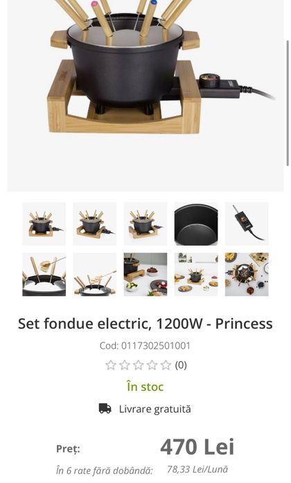 Set fondue electric, 1200W - Princess
