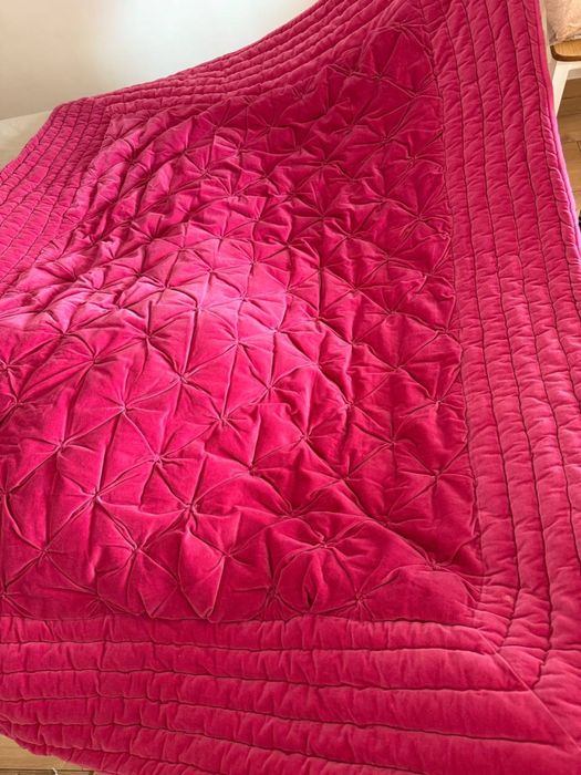 Новое одеяло полуторка бархат ручная работа