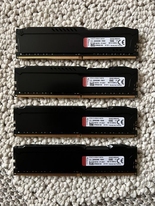 Kit RAM 4 x 8GB DDR4 32GB quad channel (Kit of 4) HyperX Fury