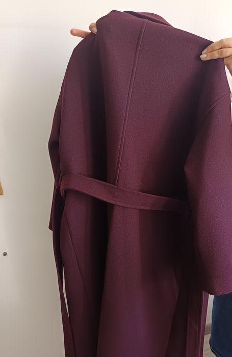 Дамско палто - бордо - 38 - овърсайз