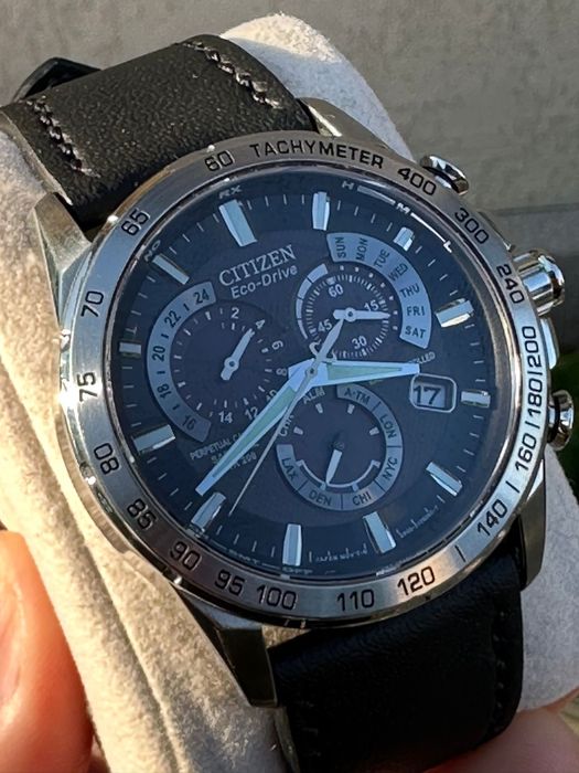 Vand ceas Citizen EcoDrive Chronograph, 45mm, di