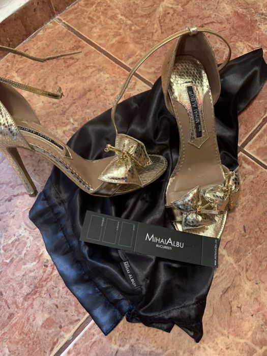 Sandale aurii piele Mihai Albu