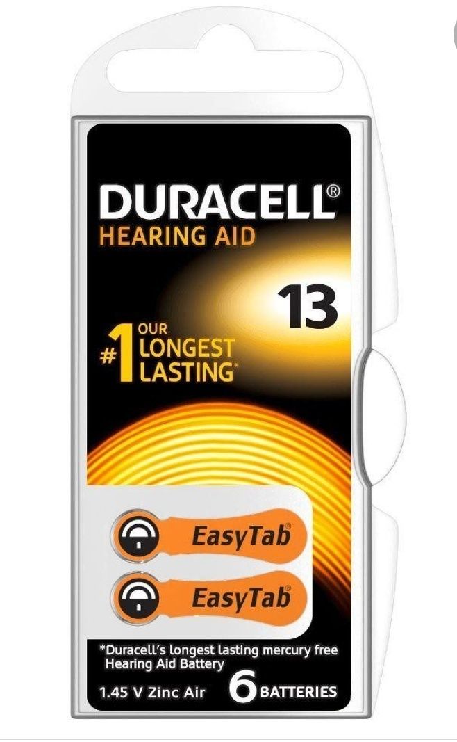 Батерии за слухов апарат Duracell ZA 13, ZA 675, ZA 312 и ZA10