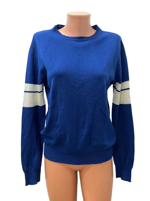 HOSBJERG размер S / M дамски кашмирен пуловер 100% КАШМИР син