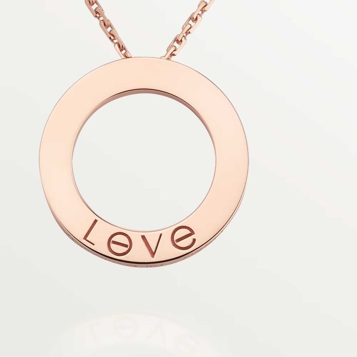 CARTIER Love Rose Gold Large Pendant Дамскo Колие