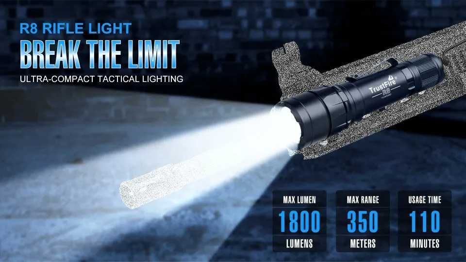 Lanterna tactica vanatoare LED TrustFire R8 1800 lumeni telecomanda