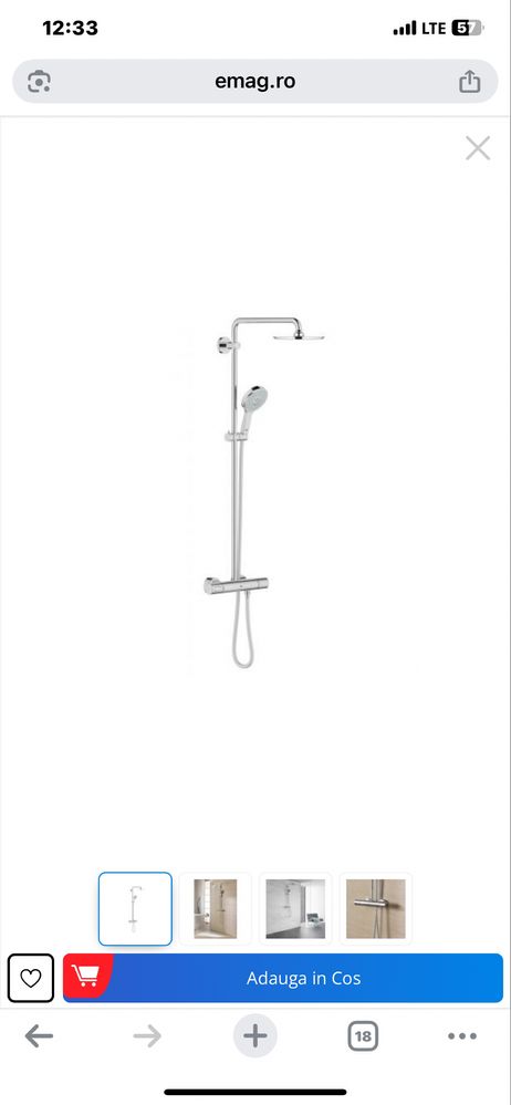 Robinet  GROHE dus cu termostat