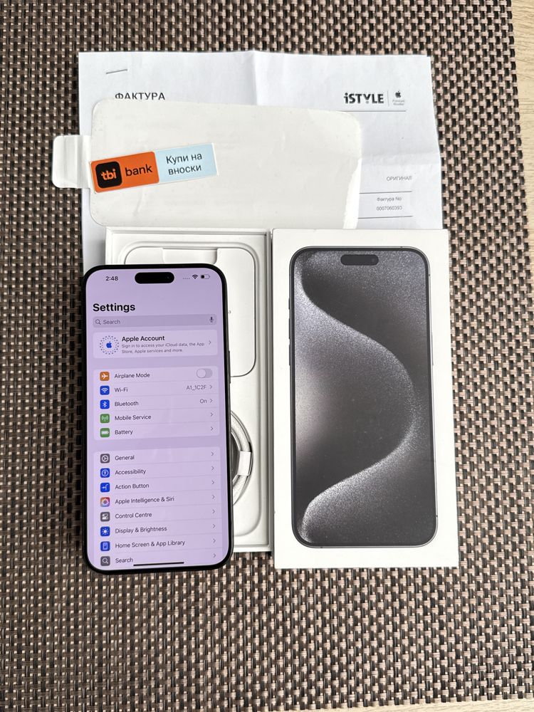 НОВ!/*ЛИЗИНГ*/ iPhone 15 Pro Max Black Titanium 256Gb ГАРАНЦИЯ айфон