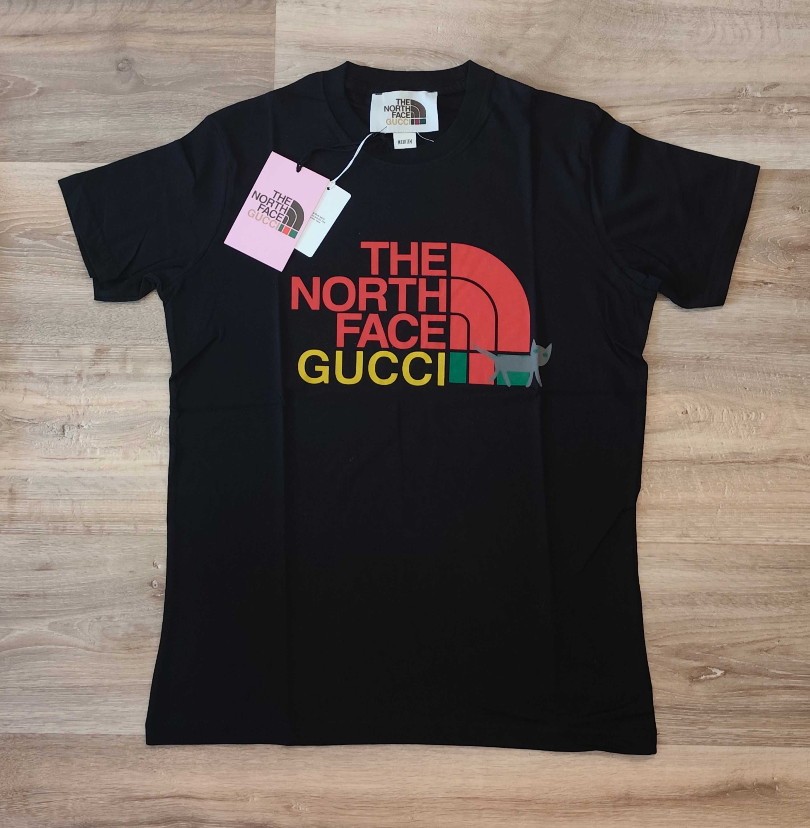 Тениска нова мъжка блуза фланелка The North Face Gucci памук котка