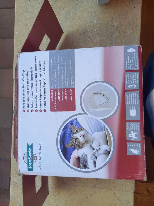 Usa acces pisica cu cip