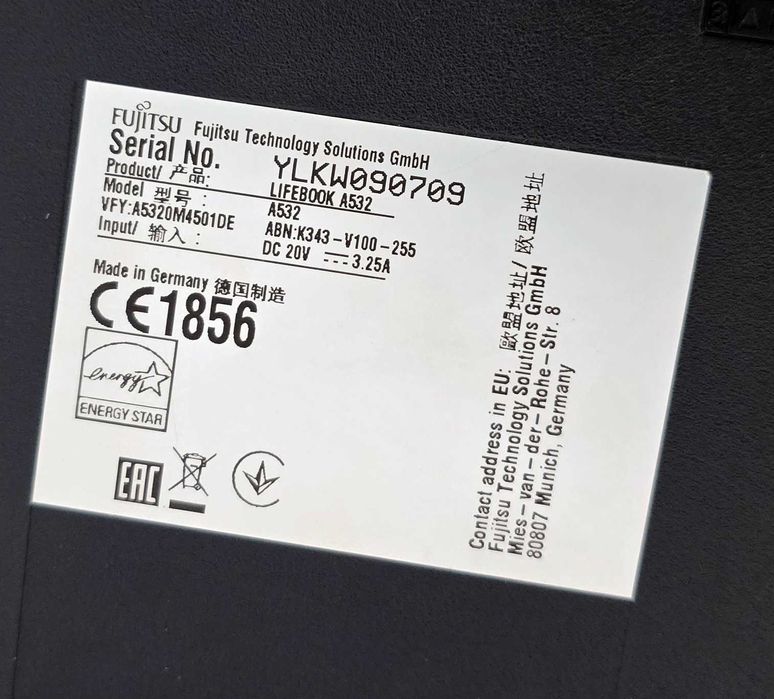 Laptop core i5 Fujitsu Siemens A532 - functional,instalat,complet