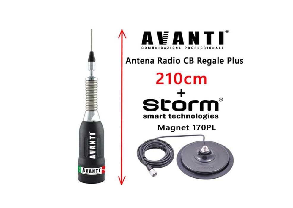 Antena Statie Radio CB Megawat PNI Storm Avanti + Baza Magnet si Cablu