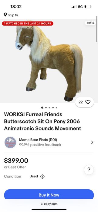 Cal de jucarie Butterscotch Pony original