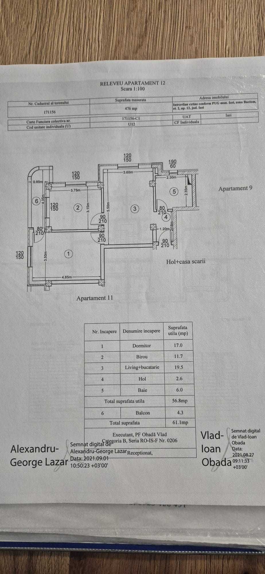 Apartament Bucium 3 camere !!