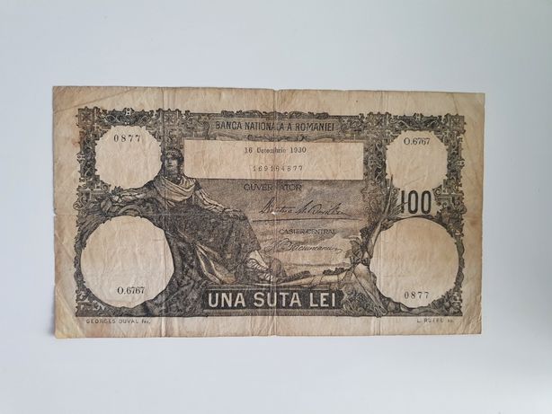 100 lei 1930 bancnota romanesca