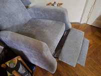 Fotoliu rabatabil,de relaxare,din material textil, Mömax