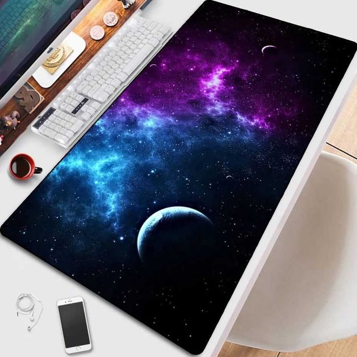 Mousepad XXL Model Cosmos pentru Gameri si Home office 90 x 40 cm