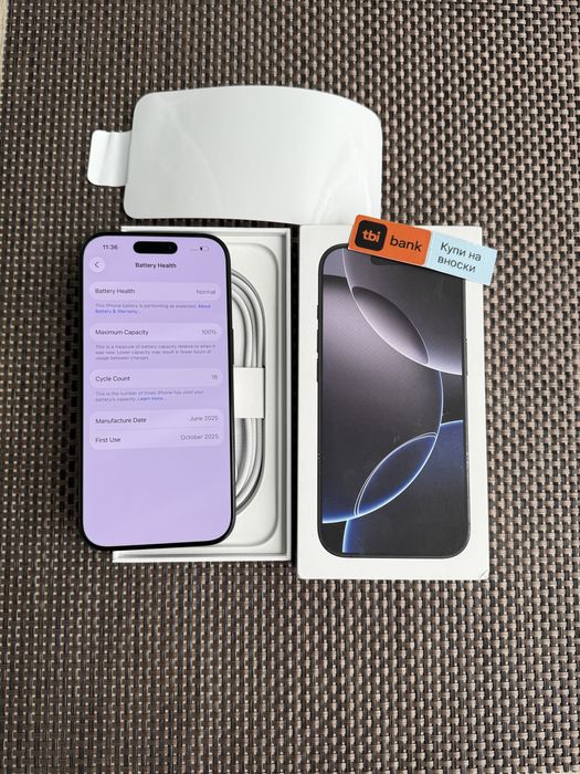 НОВ!iPhone 16 pro*ЛИЗИНГ*68лв/м Black айфон 16 про 128GB