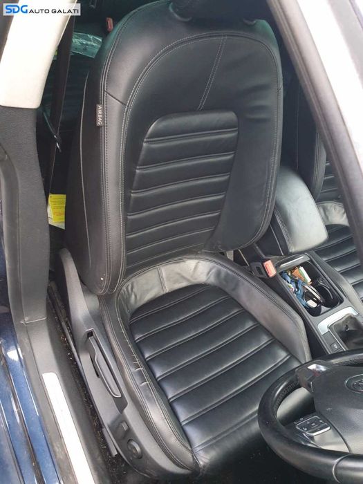 Interior Piele Neagra cu Incalzire Scaune Fata Stanga Dreapta Bancheta Sezut cu Spatar Volkswagen CC 2012 - 2017 [C3845] [C3838] [C3839]