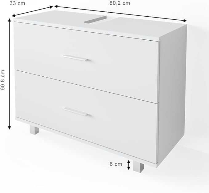 Шкаф за мивка Vicco бял 80 х 60,8 см, Ilias