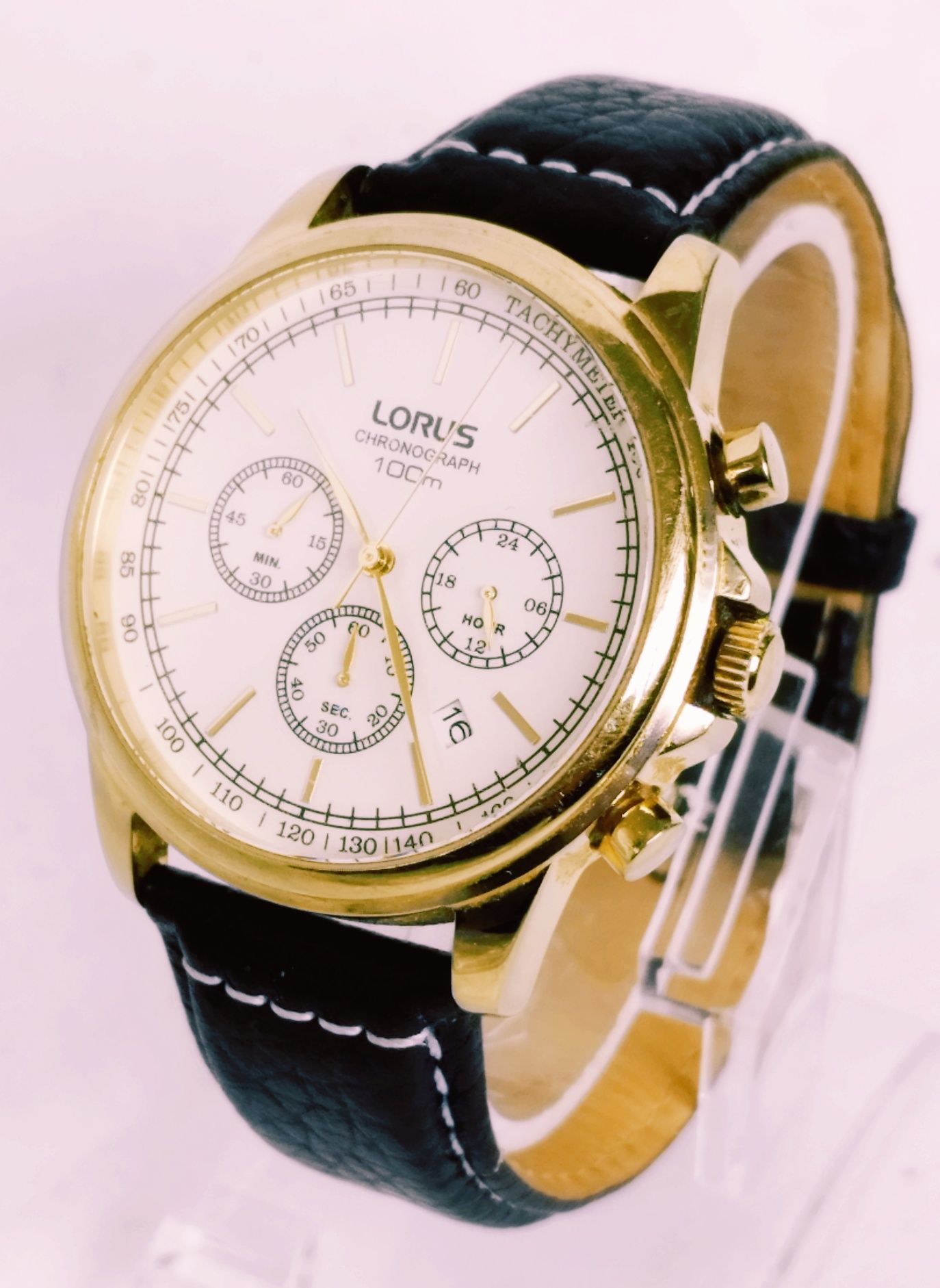 Ceas barbatesc Lorus by Seiko VD53-X083, Cronograf, Quartz din otel
