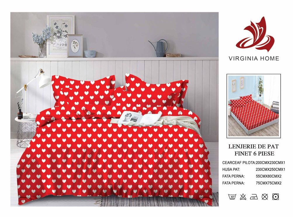 Lenjerie de pat FINET 6 piese – Calitate premium