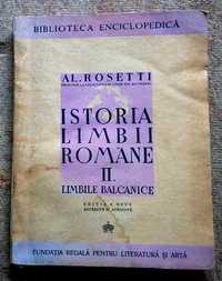 Istoria Limbii Romane. Limbile balcanice. Al Rosetti, 1943
