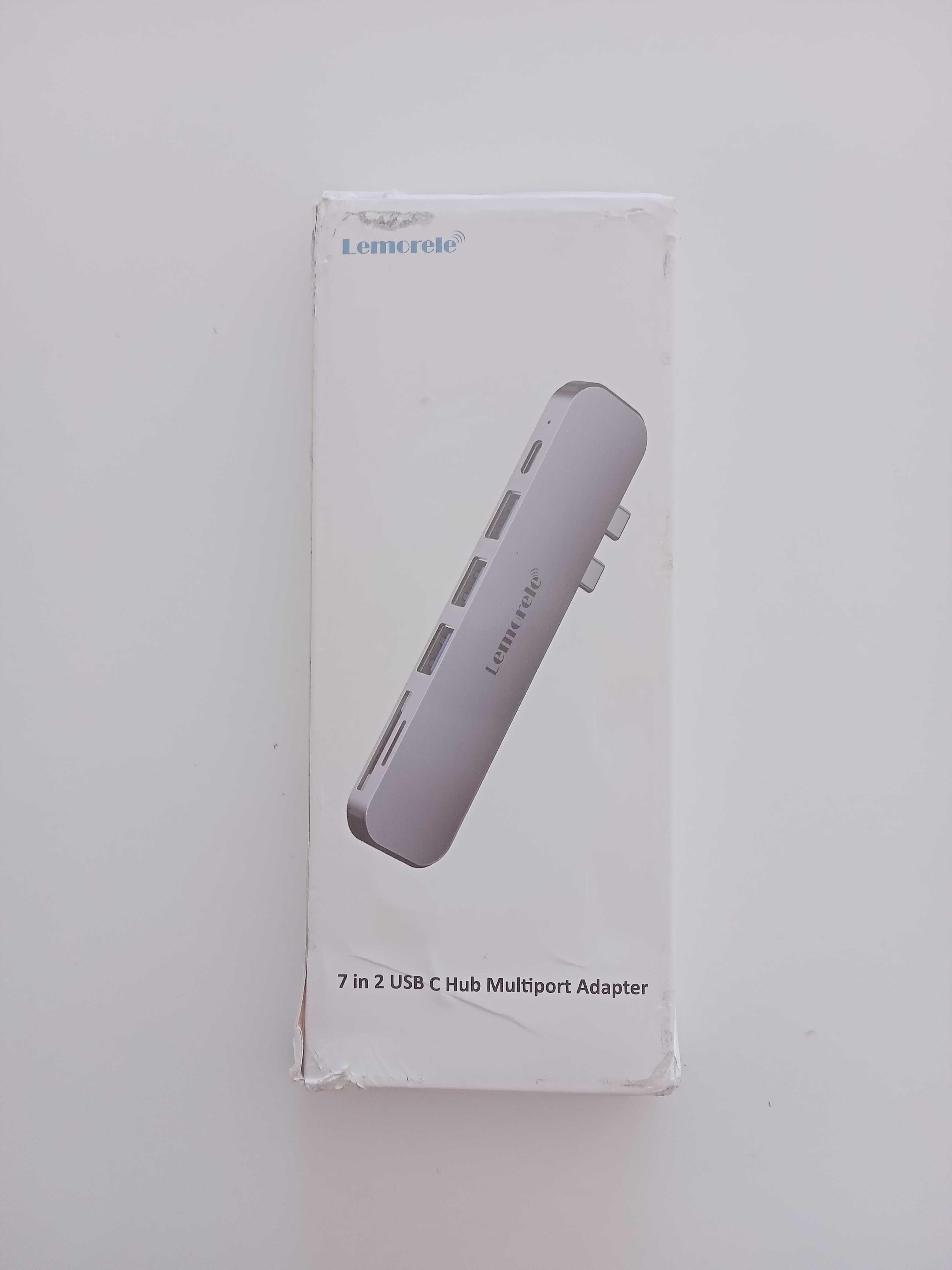 Lemorele 7-in-2 USB-C Hub за MacBook – HDMI, USB, SD слот